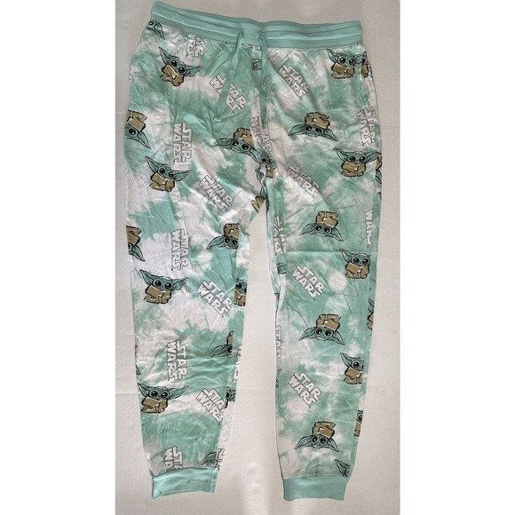 Star Wars Baby Yoda Pajama Lounge Pants Size Extra Large Drawstring Joggers #569 - Picture 1 of 11